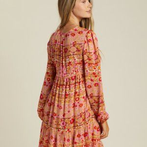 Billabong Hearts Desire Long Sleeve mini dress Size M